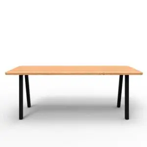 Hudson dining table base with solid wooden table top.