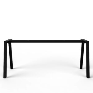 Hudson dining table base manufactured from powder coated steel.