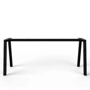 Hudson dining table base manufactured from powder coated steel.