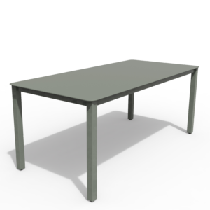 Bagheera Aluminium Dining table with aluminium table top.