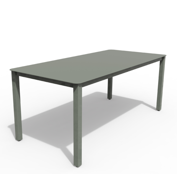 Bagheera Aluminium Dining table with aluminium table top.