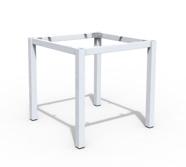 Aluminium dining table base 800x800 square.